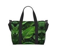 Poezjzw Green Nature Borsone da viaggio Weekender Carry On Tote Bags per donne Borse da ospedale per lavoro e consegna Borsa per bagagli durante la notte, nero, taglia unica, Nero, One Size