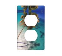 Poezjzw Isole dei Caraibi Modello Outlet Covers Piastra Da Parete Interruttore Luce Piastra Decorativa Per Cucina Bagno Camera Da Letto Casale Decorazione
