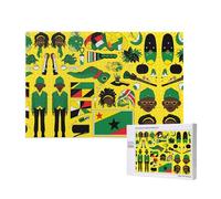 Poezjzw Jamaican Elements - Puzzle classico per adulti, 1000 pezzi, puzzle in legno, decorazione moderna per la casa, gioco intellettuale, 75 x 50 cm