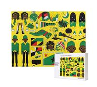 Poezjzw Jamaican Elements - Puzzle classico per adulti, 500 pezzi, puzzle in legno, decorazione moderna per la casa, gioco intellettuale, 52 x 38 cm