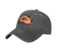 POEZJZW King Cake Pattern Baseball Cap per uomo donna regolabile cappelli da cowboy unisex cappelli da sole nero
