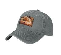 POEZJZW King Cake Pattern Baseball Cap per uomo donna regolabile cappelli da cowboy unisex cappelli da sole nero, Grigio, Taglia unica