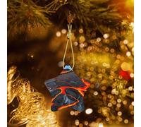 Poezjzw Lava dopo eruzione modello in ceramica ornamento di Natale stella appeso ciondolo regali per le vacanze di Natale, ornamenti per la decorazione della casa