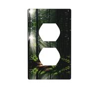 Poezjzw Lush Forest Pattern Outlet Covers Piastra Da Parete Interruttore Luce Piastra Decorativa Per Cucina Bagno Camera Da Letto Agriturismo Decor