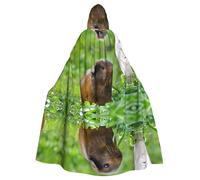 POEZJZW Mantello con cappuccio per adulti da porcellino d'India, mantello da donna e uomo, costume di Halloween, travestimento, cosplay, festa di Natale