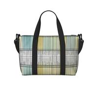 Poezjzw Matematica Modelli Astratti Viaggio Duffel Bag Tote Carry On Bagagli Borsa Impermeabile Weekender Pernottamento Borse Per Pieghevole, nero, Taglia unica
