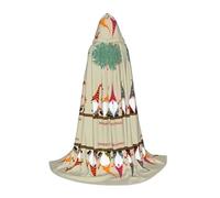 POEZJZW Merry Christmas Pattern Uomini Donne Mantello Con Cappuccio Adulto Mantello Con Cappuccio Rinascimento Halloween Strega Costume Mago Mantello M