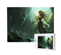 Poezjzw Misteriosa Sirena Puzzle Per Adulti 500 Pezzi Puzzle In Legno Per La Famiglia Amico Decorazione Della Casa Wall Art 50,4 X 15 Pollici
