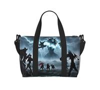 Poezjzw Monsters In Lightning Travel Duffel Bag Tote Carry On Bagagli Resistente all'acqua Weekender Pernottamento Borse Per Pieghevole, nero, Taglia unica