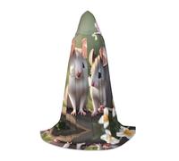 POEZJZW Mouse In Love Pattern Mantello Con Cappuccio Veste Costume Mantello Per Adulti Uomini Donne Felpe Con Cappuccio Di Natale Mantello Costumi Cosplay S
