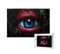 Poezjzw Mysterious Blue Eyes Classic Jigsaw 1000 Pezzi Puzzle in Legno Moderno Home Decor Intellettuale Gioco 75x50cm