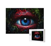 Poezjzw Mysterious Blue Eyes Classic Jigsaw 300 Pezzi Puzzle in Legno Moderno Decorazione Casa Intellettuale Gioco 28 x 40 cm