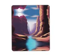 POEZJZW Mysterious Canyon Pattern Tappetino per mouse antiscivolo in gomma con bordi cuciti impermeabile tappetino per mouse da gioco per scrivania gaming lavoro mouse wireless 25,4 x 30,5 cm