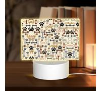 POEZJZW Ossa di cane modello zampa lampada LED Base Luce notturna Acrilico USB 3 Modalità per Camera Cafe Bar Festa di Compleanno