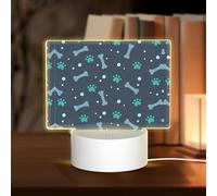 POEZJZW Ossa e artigli di cane modello lampada LED Base Luce notturna Acrilico USB 3 Modalità per camera Cafe Bar Festa di Compleanno