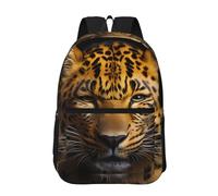 POEZJZW Pecore In Riso Modello Zaino Del Computer Portatile Per La Moda Zaini Infermiera Elegante Viaggio Scuola Libri Borse Casual Daypacks, Il leopardo dagli occhi profondi, Taglia unica