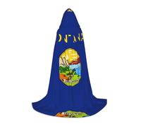 POEZJZW Phayah Christma Felpa con cappuccio per Halloween, stregoneria | Poncho con cappuccio con bandiera dello stato del Nebraska per cosplay, Halloween, feste in maschera