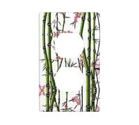 Poezjzw Plum Blossom Bamboo Pattern Outlet Covers Wall Plate Light Switch Plate Decorative Per Cucina Bagno Camera da letto Fattoria Decor