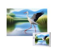 Poezjzw Puzzle classico per adulti, cicogne nell'acqua, 1000 pezzi, puzzle in legno, decorazione moderna per la casa, gioco intellettuale, 75 x 50 cm