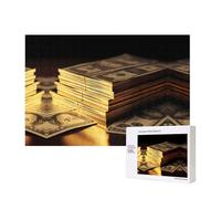 Poezjzw Puzzle del dollaro americano per adulti 300 pezzi puzzle in legno per famiglia amico decorazione della casa arte della parete 15,7 x 28 cm