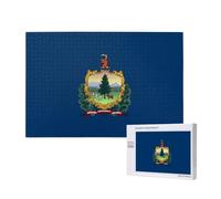Poezjzw Puzzle della bandiera dello stato del Vermont per adulti 1000 pezzi puzzle in legno per la famiglia amico decorazione della casa arte della parete 75 x 50 cm