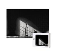 Poezjzw Puzzle di bottiglie d'acqua per adulti, 300 pezzi, puzzle in legno per familiari e amici, decorazione per la casa, arte da parete 15,7 x 28 cm