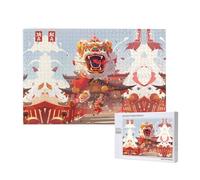 Poezjzw Puzzle di danza del leone per adulti 1000 pezzi puzzle in legno per famiglia amico decorazione della casa arte della parete 75 x 50 cm