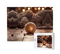 Poezjzw Puzzle di filato di lana per adulti 500 pezzi puzzle in legno per famiglia amico decorazione della casa arte della parete 50,4 x 15 pollici