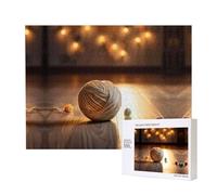Poezjzw Puzzle di lana a maglia per adulti 500 pezzi puzzle in legno per famiglia amico decorazione della casa arte della parete 50,4 x 15 pollici