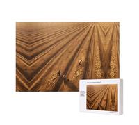 Poezjzw Puzzle in legno per adulti sul campo della speranza, 300 pezzi, per famiglia, amici, decorazione per la casa, arte da parete 15,7 x 28 cm