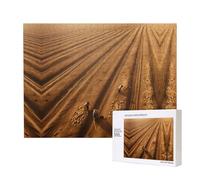 Poezjzw Puzzle in legno per adulti sul campo della speranza, 500 pezzi, per famiglia, amici, decorazione per la casa, arte da parete, 50 x 38 cm