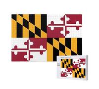 Poezjzw Puzzle Per Adulti 1000 Pezzi Adatto Per Il Tempo Libero Famiglia E Migliorare Hands-On Abilità Bandiera Del Maryland Pattern