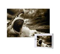Poezjzw Puzzle Per Adulti 1000 Pezzi Adatto Per Il Tempo Libero Famiglia E Migliorare Hands-On Abilità Shark In The Sea Pattern