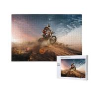 Poezjzw Puzzle Per Adulti 1000 Pezzi Adatto Per Il Tempo Libero Famiglia E Migliorare Hands-On Abilità Motocross Pattern