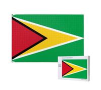 Poezjzw Puzzle Per Adulti 1000 Pezzi Adatto Per Il Tempo Libero Famiglia E Migliorare Hands-On Abilità Bandiera Della Guyana Pattern
