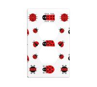 Poezjzw Red Ladybug Pattern Light Switch Cover Outlet Duplex Presa Decorativa Parete Piastra Decorativa Dimensioni 11,4 x 7,9 cm