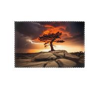 Poezjzw Set di 6 tovagliette con motivo Thunder and Lightning, 30,5 x 45,7 cm, per feste, cucina, sala da pranzo