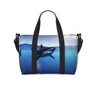 Poezjzw Shark Travel Duffle Bag Weekender Carry On Tote Bags per le donne Borse da ospedale per lavoro e consegna Borsa per bagagli durante la notte, nero, taglia unica, Nero, One Size