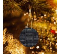 Poezjzw Simboli di parole matematiche modello ornamento natalizio rotondo appeso ciondolo regali per le vacanze di Natale, ornamenti per la decorazione della casa