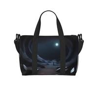 Poezjzw Spectral Abyss - Borsa da viaggio, per il weekend, da donna, per l'ospedale, per il lavoro e la consegna durante la notte, colore nero, taglia unica, Nero , taglia unica