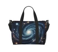 Poezjzw Starry Night Swirl Travel Duffle Bag Weekender Carry On Tote Bags per le donne Borse da ospedale per lavoro e consegna Borsa per bagagli durante la notte, nero, taglia unica, Nero, One Size