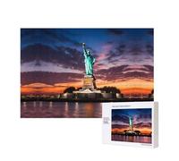 Poezjzw Statua della Libertà, USA Puzzle per adulti 300 pezzi puzzle in legno per la famiglia amico decorazione della casa arte della parete 15,7 x 28 cm