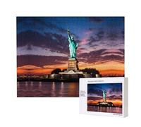 Poezjzw Statua della Libertà, Usa Puzzle Per Adulti 500 Pezzi Puzzle In Legno Per La Famiglia Amico Decorazione Della Casa Wall Art 50.4 X 15 In