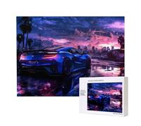 Poezjzw Supercar in futuro tramonto adulto classico puzzle 500 pezzi puzzle in legno moderno decorazione casa gioco intellettuale 52 x 38 cm