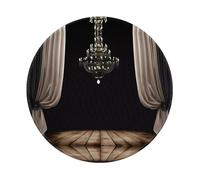 POEZJZW Tappetino per mouse rotondo con base in gomma antiscivolo per sala da ballo, adatto per videogiochi, computer portatili, 20 x 20 cm