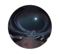 POEZJZW Tappetino per mouse rotondo con motivo abisso spettrale, grazioso tappetino per mouse, base in gomma antiscivolo con bordo cucito, piccole dimensioni 20 x 20 cm