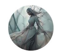 POEZJZW Tappetino per mouse rotondo con motivo di persone strane con base in gomma antiscivolo, 20 x 19 cm, per casa e ufficio