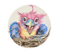 POEZJZW Tappetino per mouse rotondo con motivo patriarca dei cartoni animati, simpatico tappetino per il mouse, base in gomma antiscivolo con bordo cucito, piccole dimensioni 20 x 20 cm