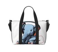 Poezjzw The Elephant In The Room Borsa da Viaggio Weekend Donna Borsa Ospedale per Lavoro e Consegna Notte Borsa Bagagli, Nero, Taglia Unica Nero, Taglia Unica, Nero , taglia unica