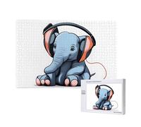 Poezjzw The Elephant In The Room - Puzzle classico per adulti, 1000 pezzi, puzzle in legno, decorazione moderna per la casa, gioco intellettuale, 75 x 50 cm